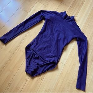 wear moi long sleeve high neck leotard